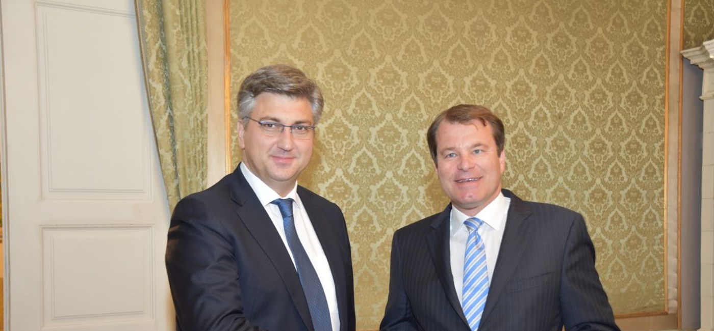 Predsjednik Vlade Andrej Plenković primio predstavnike Europske banke za obnovu i razvoj